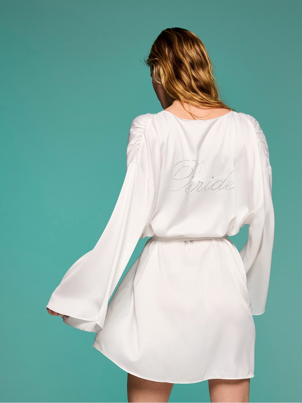 Victoria's Secret
Bride Embellished Satin Short Robe - Picture 3 of 7